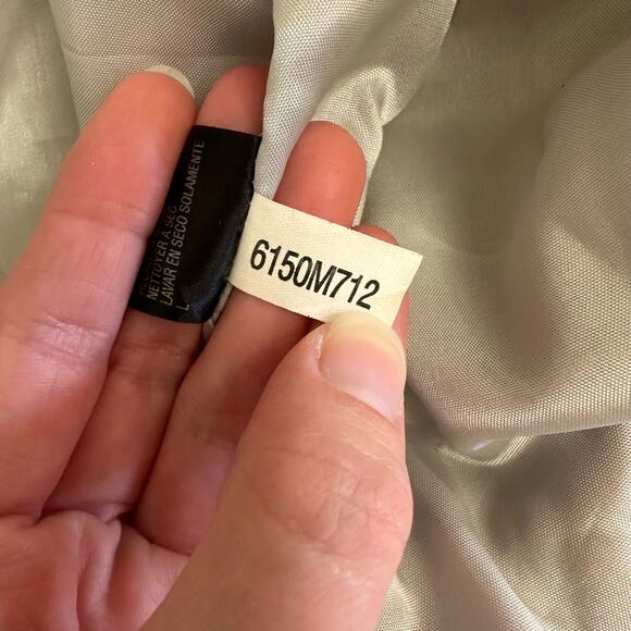 Isabella DeMarco Metallic Silver Genuine Leather Blazer Jacket Size M - Picture 10 of 10